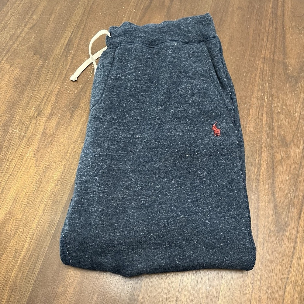 Polo Ralph Lauren Mens XL Navy Sweatpants Joggers Double Knit Pockets Drawstring